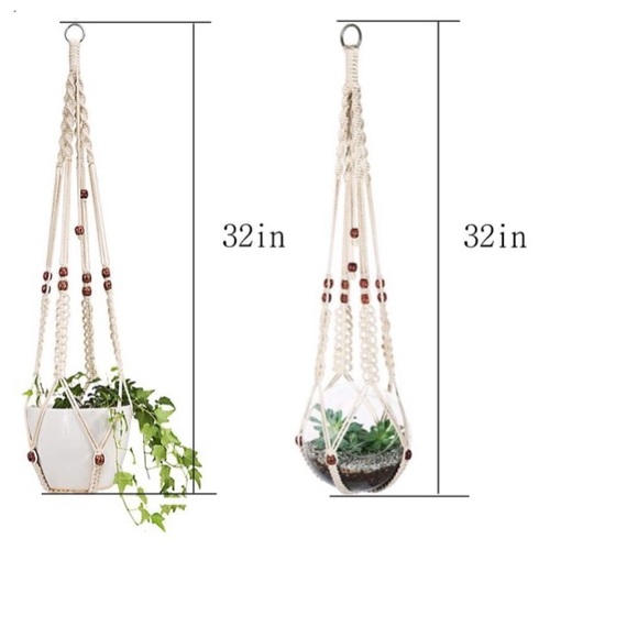 2 Pcs Macrame Plant Hangers, Flower Pot Holders - Picture 7 of 7